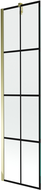 Mexen Next one-panel bath screen 50 x 150 cm, black grid, gold - 895-050-000-00-77-50