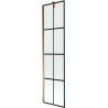 Mexen Next 1-krilni tuš paravan 50 x 150 cm, crna mreža, ružičasto zlato - 895-050-000-00-77-60