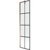 Mexen Next badwand 1-delig 50 x 150 cm, zwart raster, roze goud - 895-050-000-00-77-60