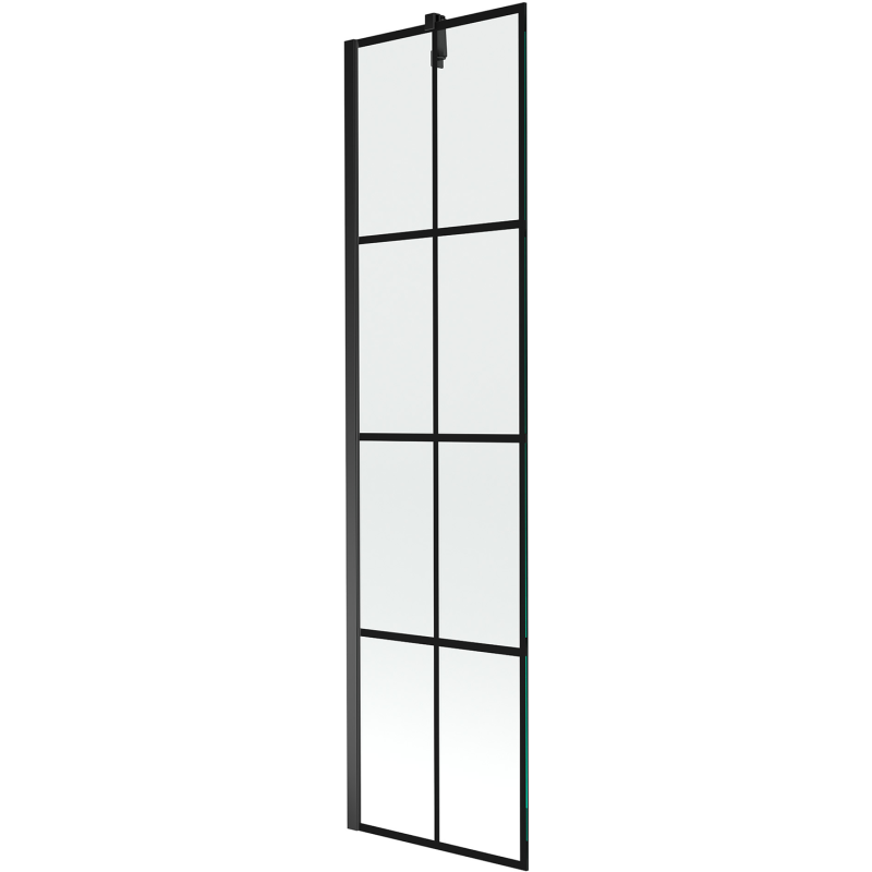 Mexen Next 1-panel shower screen 50 x 150 cm, black grid, black - 895-050-000-00-77-70