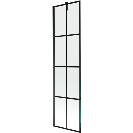 Mexen Next Duschwand 1-flügelig 50 x 150 cm, schwarzes Gitter, schwarz - 895-050-000-00-77-70