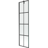 Mexen Next badwand 1-vleugelig 50 x 150 cm, zwart raster, zwart - 895-050-000-00-77-70
