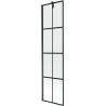 Mexen Next Duschwand 1-flügelig 50 x 150 cm, schwarzes Gitter, schwarz - 895-050-000-00-77-70