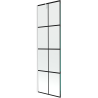 Mexen Next Badewannenwand 1-flügelig 60 x 150 cm, schwarzes Gitter, weiß - 895-060-000-00-77-20