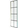 Mexen Next 1-flügelige Badewannenwand 60 x 150 cm, schwarzes Gitter, gold - 895-060-000-00-77-50
