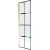 Mexen Next parawan nawannowy 1-skrzydłowy 60 x 150 cm, czarna kratka, złoty - 895-060-000-00-77-50