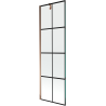 Mexen Next 1-flillege Duschwand 60 x 150 cm, schwaarze Gitter, rose Gold - 895-060-000-00-77-60