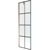 Mexen Next pare-douche à 1 aile 60 x 150 cm, grille noire, or rose - 895-060-000-00-77-60