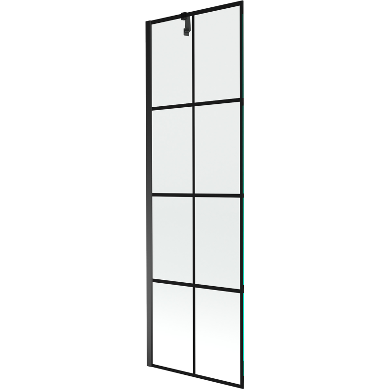 Mexen Next paravento da doccia ad anta singola 60 x 150 cm, griglia nera, nero - 895-060-000-00-77-70