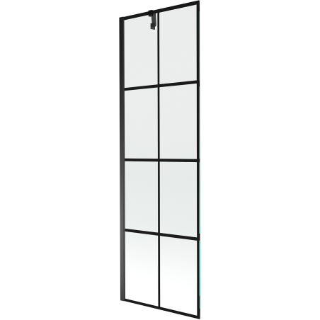 Mexen Next parawan nawannowy 1-skrzydłowy 60 x 150 cm, czarna kratka, czarny - 895-060-000-00-77-70