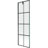 Mexen Next parawan nawannowy 1-skrzydłowy 60 x 150 cm, czarna kratka, czarny - 895-060-000-00-77-70