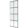 Mexen Next zaslon za kadu s jednim krilom 70 x 150 cm, crna mreža, krom - 895-070-000-00-77-01