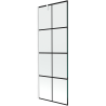 Mexen Next Badewannenabtrennung 1-flügelig 70 x 150 cm, schwarzes Gitter, weiß - 895-070-000-00-77-20