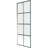 Mexen Next badwand scherm 1-deurs 70 x 150 cm, zwart raster, goud - 895-070-000-00-77-50