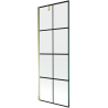 Mexen Next Duschwand 1-flügelig 70 x 150 cm, schwarzes Gitter, gold - 895-070-000-00-77-50