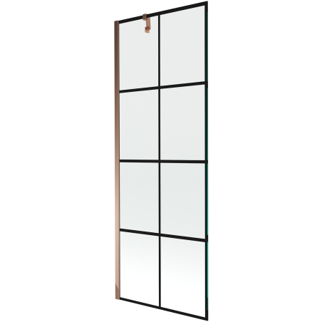 Mexen Next pare-douche 1 volet 70 x 150 cm, grille noire, or rose - 895-070-000-00-77-60