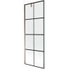 Mexen Next badscherm 1-delig 70 x 150 cm, zwart raster, roze goud - 895-070-000-00-77-60