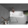 Mexen Next pare-douche 1 volet 70 x 150 cm, grille noire, or rose - 895-070-000-00-77-60