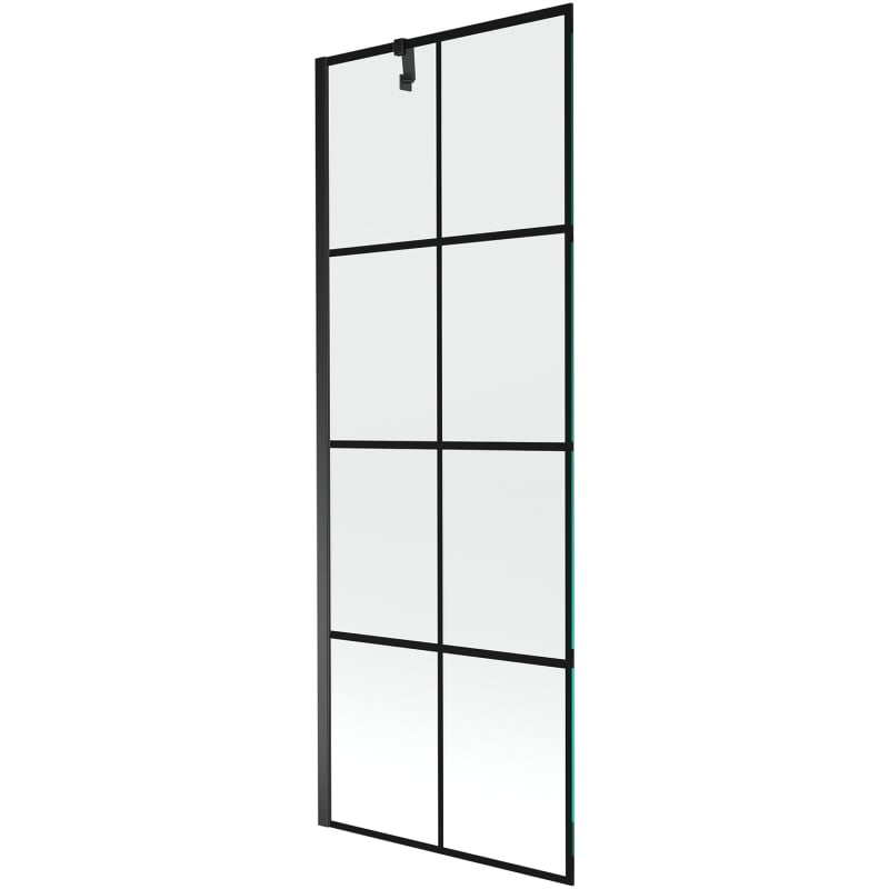 Mexen Next 1-osaline vannisein 70 x 150 cm, must ruudustik, must - 895-070-000-00-77-70