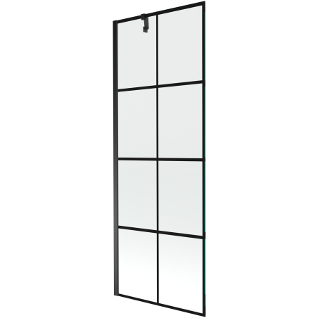 Mexen Next Duschwand 1-flügelig 70 x 150 cm, schwarzes Gitter, schwarz - 895-070-000-00-77-70