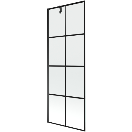 Mexen Next paroi de baignoire 1 volet 70 x 150 cm, grille noire, noir - 895-070-000-00-77-70