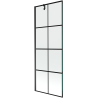 Mexen Next paroi de baignoire 1 volet 70 x 150 cm, grille noire, noir - 895-070-000-00-77-70