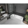 Mexen Next 1-osaline vannisein 70 x 150 cm, must ruudustik, must - 895-070-000-00-77-70