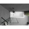 Mexen Next paroi de baignoire 1 volet 70 x 150 cm, grille noire, noir - 895-070-000-00-77-70