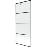 Mexen Next Duschabtrennung 1-flügelig 80 x 150 cm, schwarzes Gitter, Chrom - 895-080-000-00-77-01