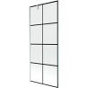 Mexen Next paroi de baignoire 1 volet 80 x 150 cm, grille noire, chrome - 895-080-000-00-77-01