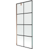 Mexen Next badwand scherm 1-delig 80 x 150 cm, zwart rooster, roze goud - 895-080-000-00-77-60