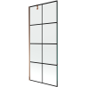 Mexen Next Duschabtrennung 1-flügelig 80 x 150 cm, schwarzes Gitter, Roségold - 895-080-000-00-77-60