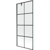 Mexen Next parawan nawannowy 1-skrzydłowy 80 x 150 cm, czarna kratka, czarny - 895-080-000-00-77-70