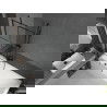 Mexen Next Badewannenfaltwand 1-flügelig 80 x 150 cm, schwarzes Gitter, Schwarz - 895-080-000-00-77-70