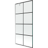 Mexen Next Duschwand 1-flügelig 90 x 150 cm, schwarzes Gitter, Chrom - 895-090-000-00-77-01