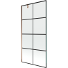 Mexen Next Duschabtrennung 1-flügelig 90 x 150 cm, schwarzes Gitter, Roségold - 895-090-000-00-77-60