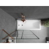 Mexen Next 1-osaline vanniekraan 90 x 150 cm, must ruudustik, roosa kuld - 895-090-000-00-77-60