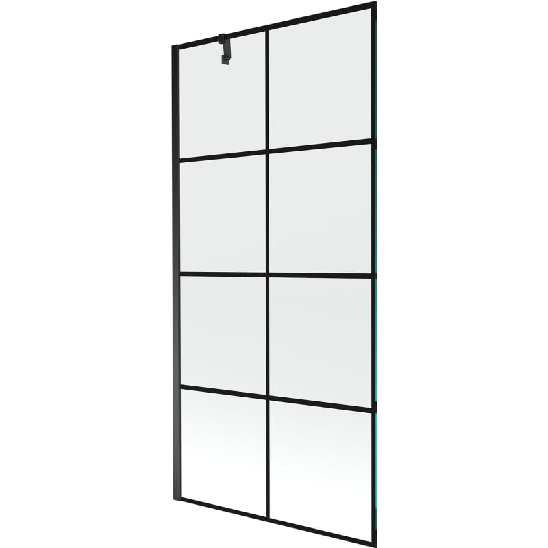 Mexen Next 1-paneelne vanniekraan, 90 x 150 cm, must ruudustik, must - 895-090-000-00-77-70
