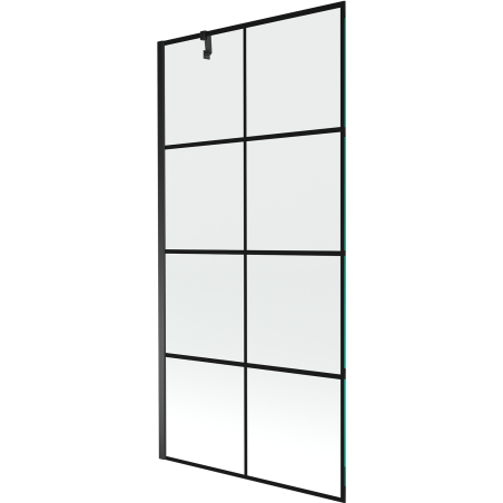 Mexen Next 1-paneelne vanniekraan, 90 x 150 cm, must ruudustik, must - 895-090-000-00-77-70