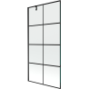 Mexen Next 1-paneelne vanniekraan, 90 x 150 cm, must ruudustik, must - 895-090-000-00-77-70