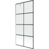 Mexen Next parawan nawannowy 1-skrzydłowy 100 x 150 cm, czarna kratka, chrom - 895-100-000-00-77-01