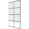 Mexen Next Wannenabtrennung 1-flügelig 100 x 150 cm, schwarzes Gitter, weiß - 895-100-000-00-77-20