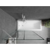 Mexen Next 1-osaline vannisein 100 x 150 cm, must ruudustik, valge - 895-100-000-00-77-20
