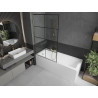 Mexen Next 1-osaline vannisein 100 x 150 cm, must ruudustik, kuldne - 895-100-000-00-77-50