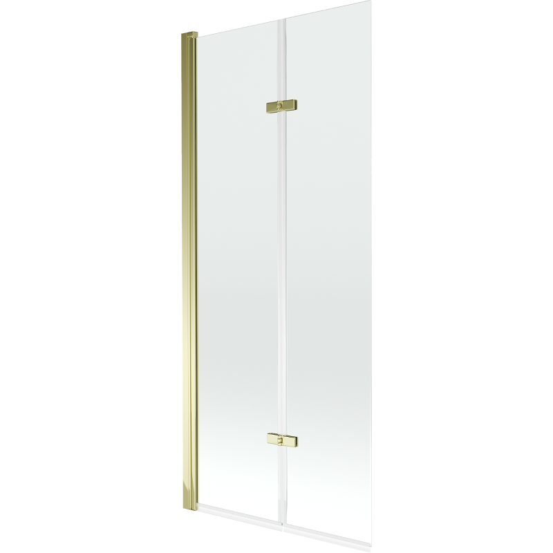 Mexen Castor 2-wing bathtub screen 80 x 150 cm, transparent, Gold - 892-080-002-50-00