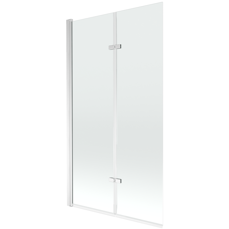 Mexen Castor Badewannen-Faltwand 2-flügelig 100 x 150 cm, transparent, Chrom - 892-100-002-01-00