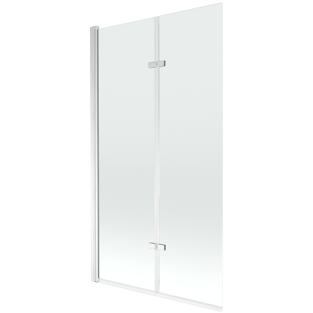 Mexen Castor Badewannen-Faltwand 2-flügelig 100 x 150 cm, transparent, Chrom - 892-100-002-01-00