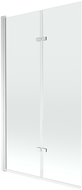 Mexen Castor badwand 2-delig 100 x 150 cm, transparant, chroom - 892-100-002-01-00