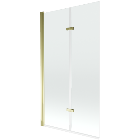 Mexen Castor Badewannenfaltwand 2-flügelig 100 x 150 cm, transparent, gold - 892-100-002-50-00