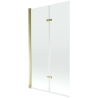 Mexen Castor 2-wing bathtub screen 100 x 150 cm, transparent, Gold - 892-100-002-50-00